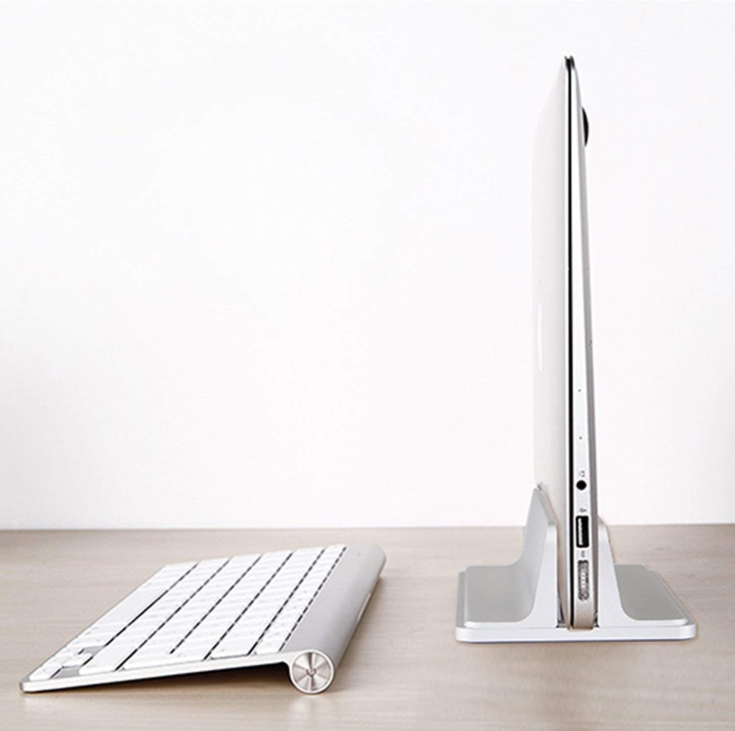 Laptop Stand, Cradle for Laptops, Adjustable Dock, Holder for Macbook Dell Hp Surface Ipad - Silver