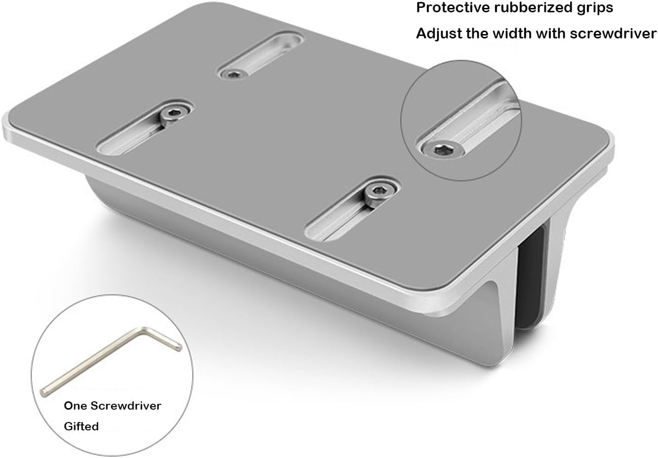 Laptop Stand, Cradle for Laptops, Adjustable Dock, Holder for Macbook Dell Hp Surface Ipad - Silver